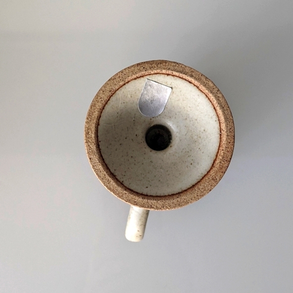 Vintage 1970s Japanese Hand-painted Otagiri Stoneware Pedestal Coffee Mug - Picture 3 of 4